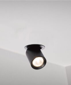 Alternative view of GU10 Recessed spotlight fixture cylinder sand black rotatable