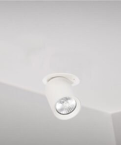 Alternative view of GU10 Recessed spotlight fixture cylinder sand white rotatable