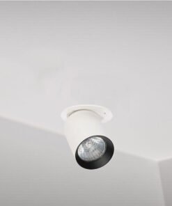 Alternative view of GU10 Recessed spotlight fixture cylinder sand white and black rotatable