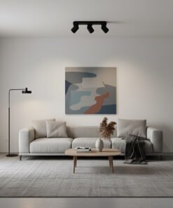 Alternative view of GU10 Surface-mounted spotlight fixture triple cylinder sand black rotatable