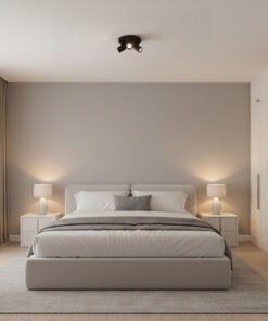 Alternative view of Round GU10 Surface-mounted spotlight fixture triple cylinder sand black rotatable