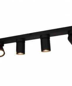 Alternative view of GU10 Surface-mounted spotlight fixture 4 cylinder sand black rotatable