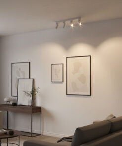 Alternative view of GU10 Surface-mounted spotlight fixture 4 cylinder sand white and black rotatable