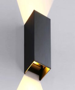 Alternative view of 12W LED Sand Black Wall lamp Rectangular Duo light 3000K Waterproof