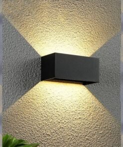 Alternative view of 12W LED Sand Black Wall lamp Rectangular Double Duo light 3000K Waterproof
