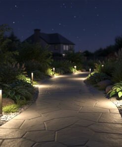 Alternative view of 7W LED sand black Garden lamp 60cm warm white