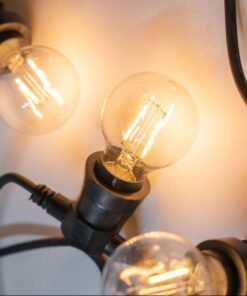 Alternative view of 2W Filament LED Bulb E27 G45 Amber Glass 2000K