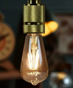 Alternative view of 4W Filament LED Bulb E27 ST64 Amber Glass 2000K