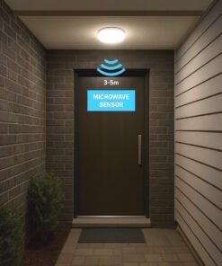 Alternative view of 12W 4000K Surface-mounted LED Panels waterproof fire-resistant with microwave sensor