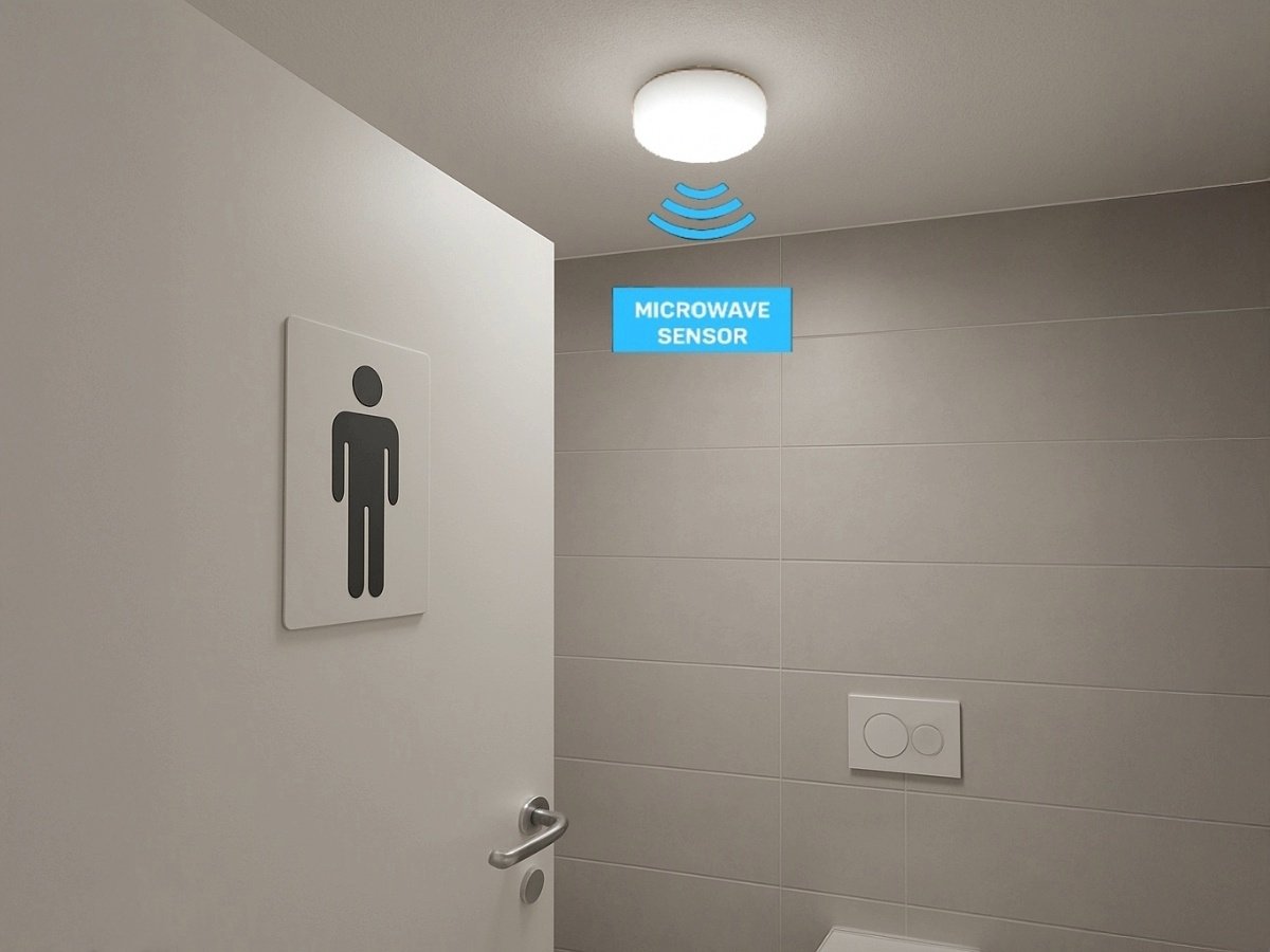 12W 4000K Surface-mounted LED Panels waterproof fire-resistant with microwave sensor - Image 4