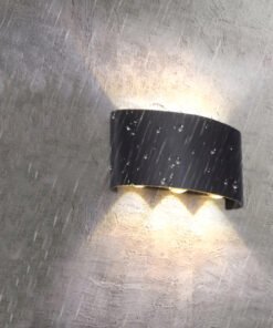 Alternative view of 6W (6*1W) LED Sand Black Up & Down Waterproof Wall Lamp 3000K