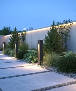 Alternative view of Outdoor Bollard Light GU10 Sand Black Waterproof