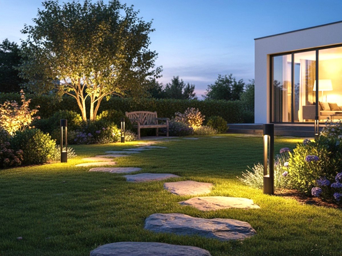 Outdoor Bollard Light GU10 Sand Black Waterproof - Image 5