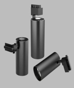 Alternative view of 18W 4000K LED Track Light cylinder sand black rotatable