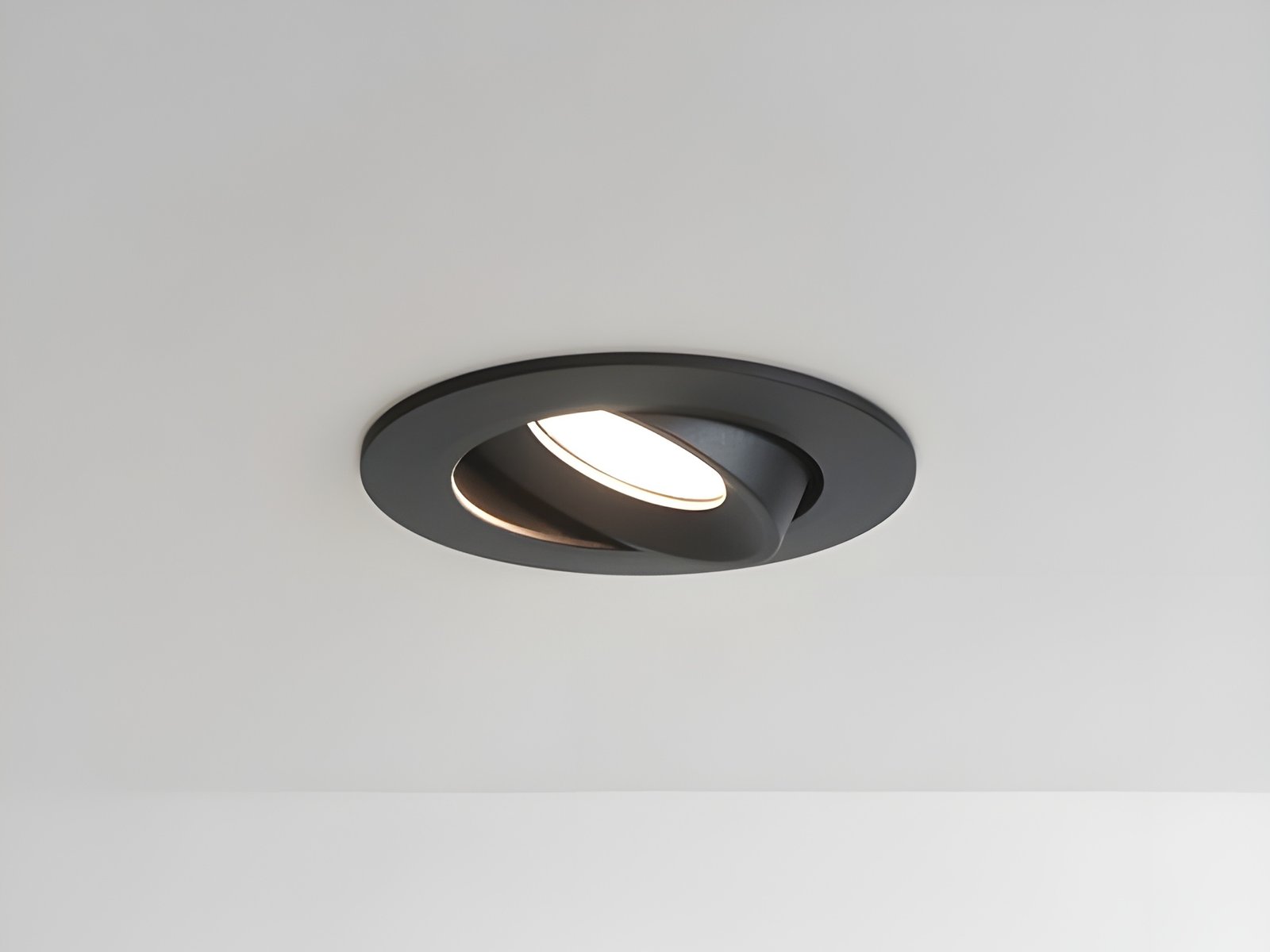 4.9W SMD LED Recessed Spotlight 4000K Matt Black with Lens - Image 4