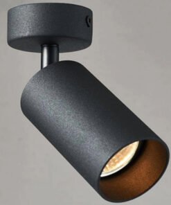 GU10 Opbouwspot Armatuur cilinder zand zwart draaibaar