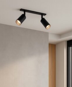 Alternative view of GU10 Opbouwspot Armatuur dubbel cilinder zand zwart draaibaar