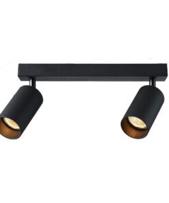 GU10 Opbouwspot Armatuur dubbel cilinder zand zwart draaibaar