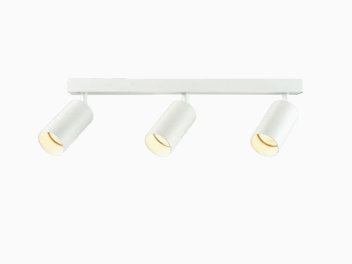 GU10 Opbouwspot Armatuur triple cilinder zand wit draaibaar