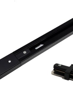 Alternative view of 1 meter Rail voor 1 fase 2 draden railsystem met doorverbinder zwart