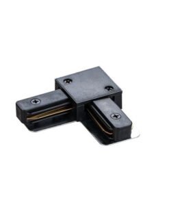 L verbinding voor 1 fase 2 draden railsystem mat zwart