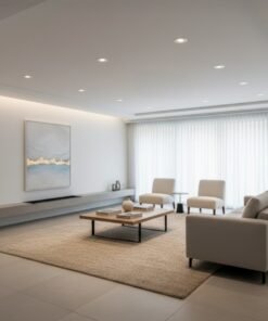 Alternative view of 4.9W SMD LED Inbouwspot 3000K mat wit met lens