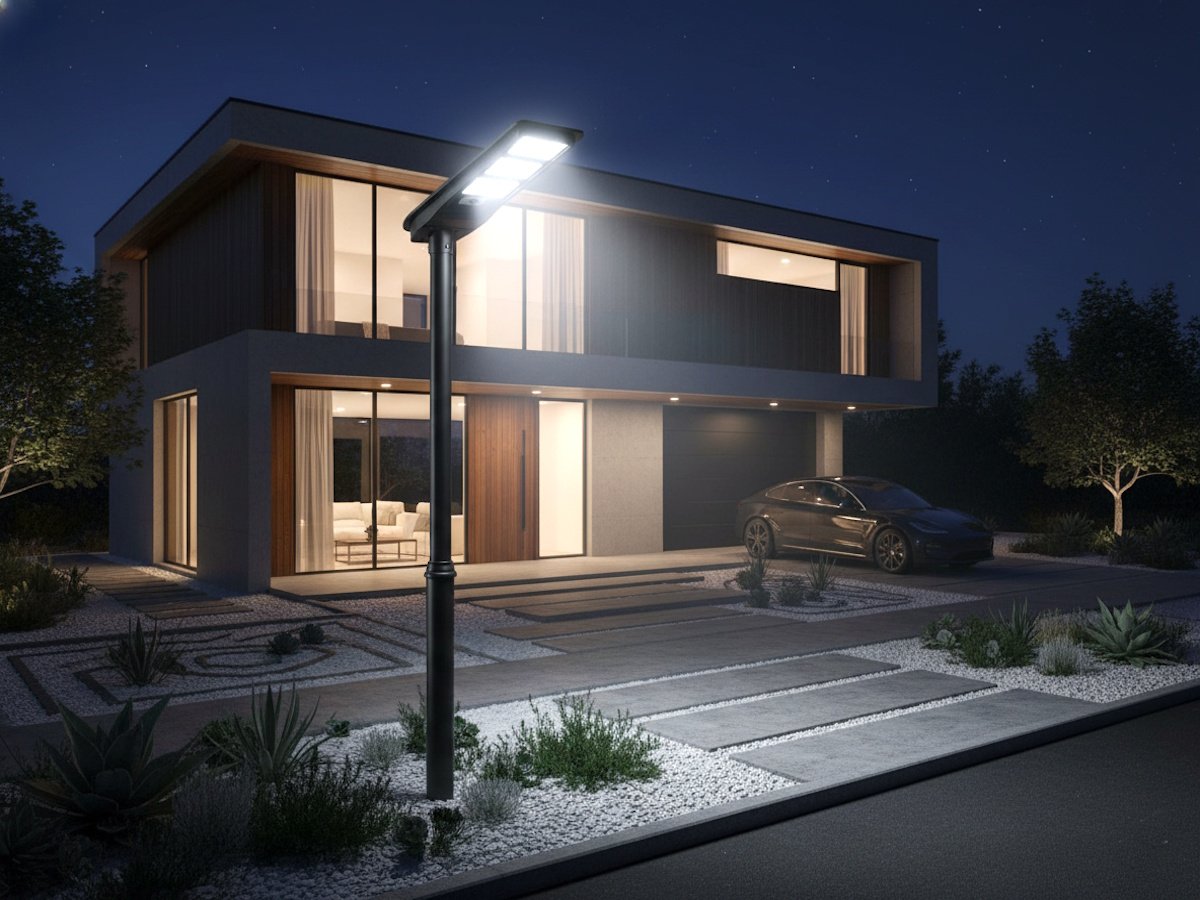 Solar 5000K 1500lm LED Straatverlichting met Remote - Image 2