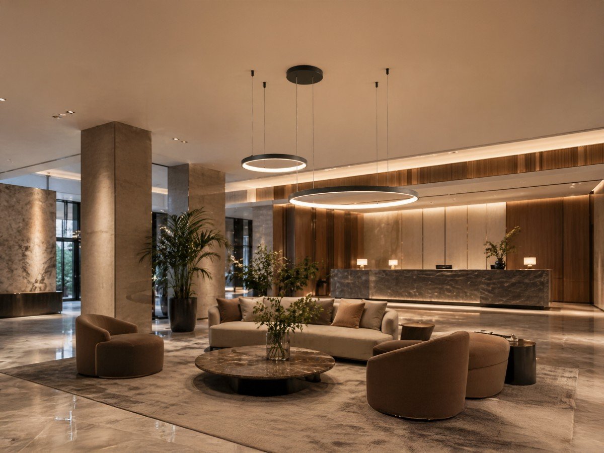 Orien Design Pendant Lamp Sand Black 80cm & 40cm Duo Ring 50W LED CCT 3 Colors & 3 Step Dimming - Image 7