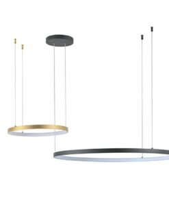 Alternative view of Orien Design Hanging Lamp Sand Black and Gold 80cm & 40cm Duo Ring 50W LED CCT 3 Color & 3 Step Dimming