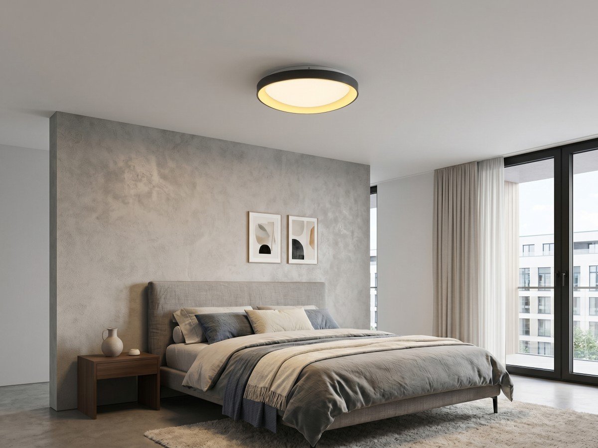 Auren Design Ceiling Lamp Black 62cm 50W LED CCT 3 Colors & 3 Step Dimming - Image 2