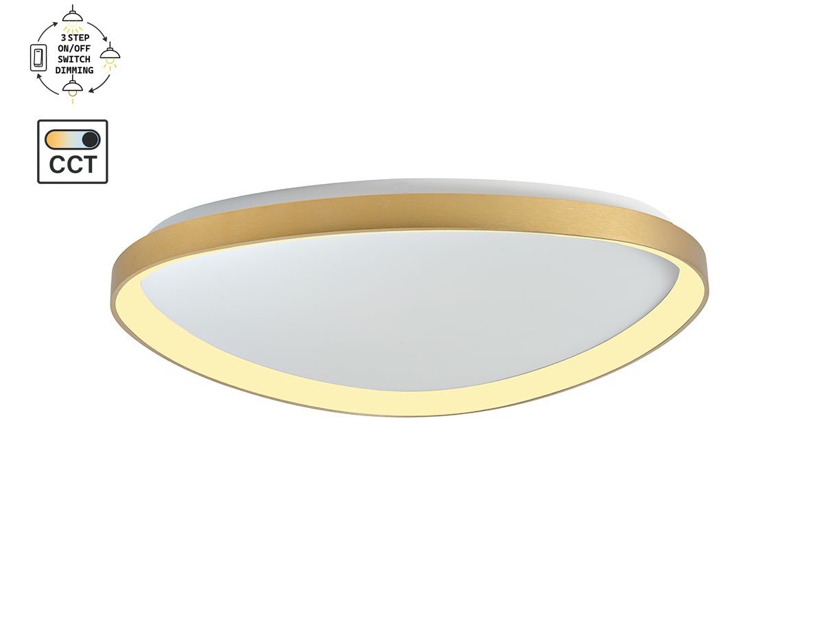 Auren Design Ceiling Lamp Gold 62cm 50W LED CCT 3 Color & 3 Step Dimming