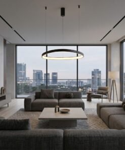 Alternative view of Auren Design Pendant Lamp Black 82cm 70W LED CCT 3 Colors & 3 Step Dimming