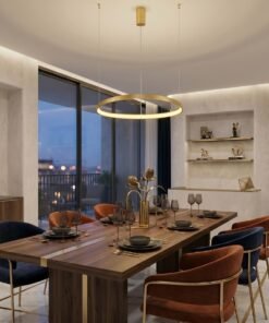 Alternative view of Auren Design Pendant Lamp Gold 82cm 70W LED CCT 3 Colors & 3 Step Dimming