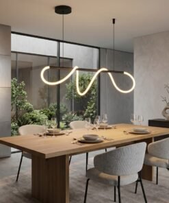Alternative view of Edera Design Pendant Lamp Sand Black 110cm 40W LED CCT 3 Colors & 3 Step Dimming