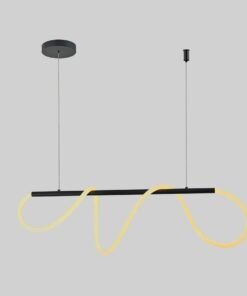 Edera Design Pendant Lamp Sand Black 110cm 40W LED CCT 3 Colors & 3 Step Dimming