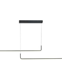 Alura Linear Pendant Lamp Sand Black 100cm & 100cm Duo Line 40W LED CCT 3 Colors & 3 Step Dimming