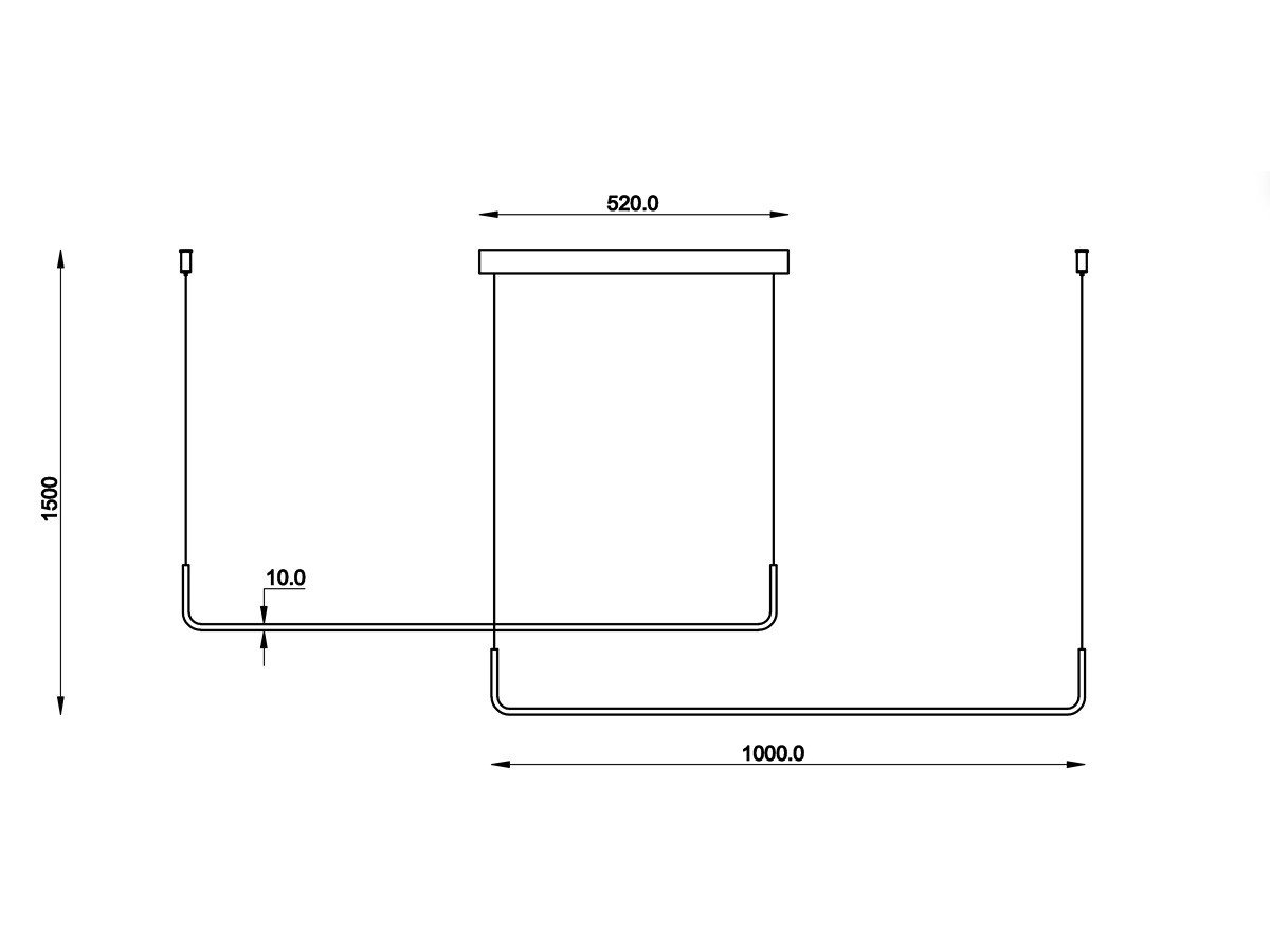 Alura Linear Pendant Lamp Sand Black 100cm & 100cm Duo Line 40W LED CCT 3 Colors & 3 Step Dimming - Image 8