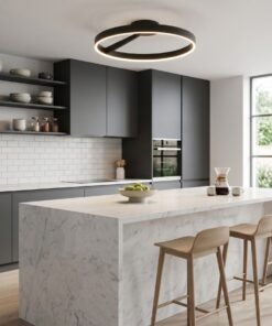 Alternative view of Arcao Design Ceiling Lamp Black 60cm 40W LED CCT 3 Colors & 3 Step Dimming