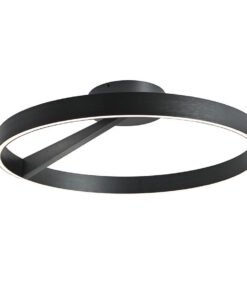 Arcao Design Ceiling Lamp Black 60cm 40W LED CCT 3 Colors & 3 Step Dimming