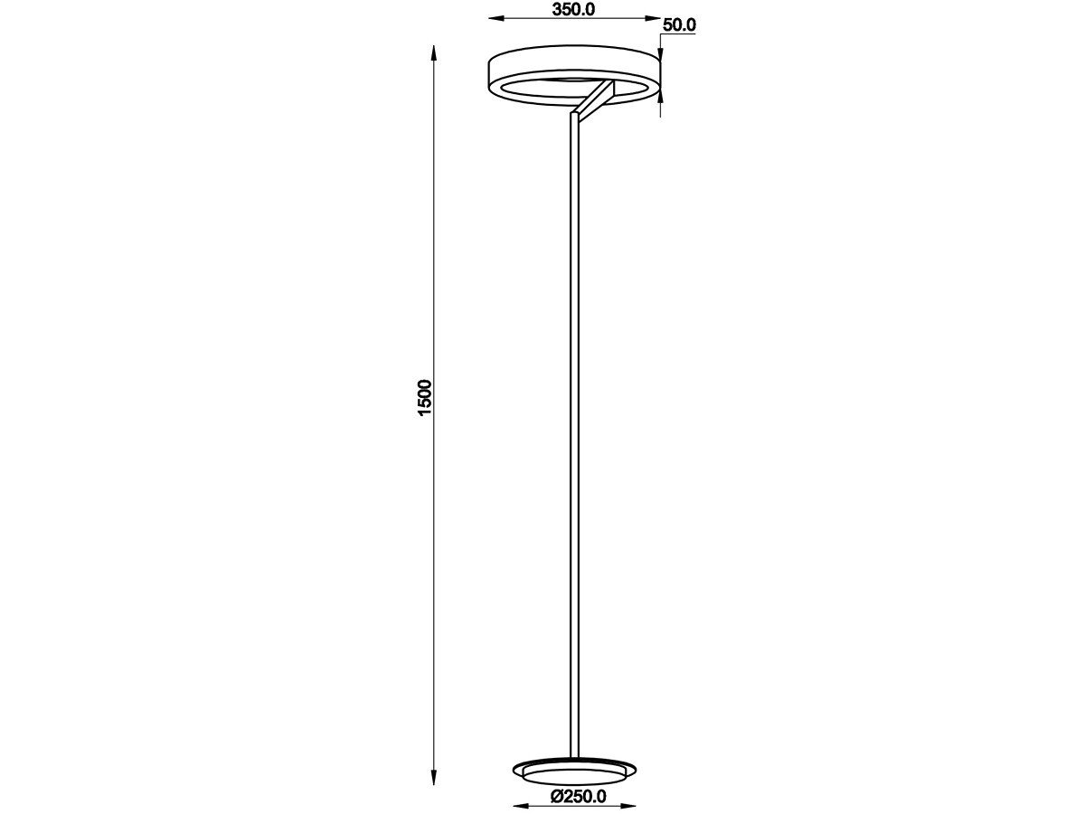 Arcao Design Floor Lamp Black 35cm 22W LED CCT 3 Color Dimmable - Image 5