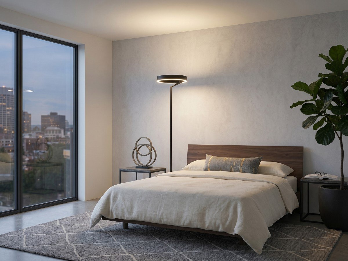 Arcao Design Floor Lamp Black 35cm 22W LED CCT 3 Color Dimmable - Image 4