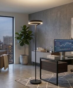 Alternative view of Arcao Design Floor Lamp Black 35cm 22W LED CCT 3 Color Dimmable